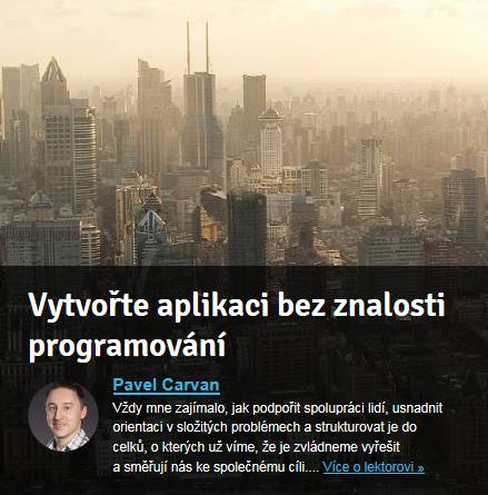 Kurz vývoje aplikací bez znalosti programování