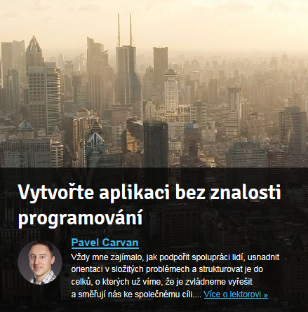 Kurz vývoje aplikací bez znalosti programování