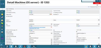 Machine (OS server) detail 