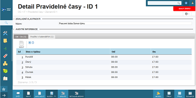Detail definice pravidelné pracovní doby